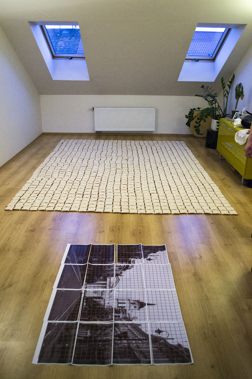 We Made A Giant Toasted Bread Picture Of Our Hometown Vilnius We Made A Giant Toasted Bread Picture Of Our Hometown Vilnius