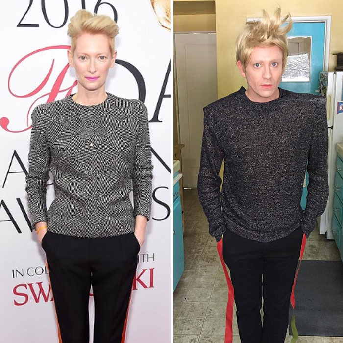 Former &#8216;Buffy&#8217; Star Recreates Celebrity Outfits Using Stuff He Finds At Home
