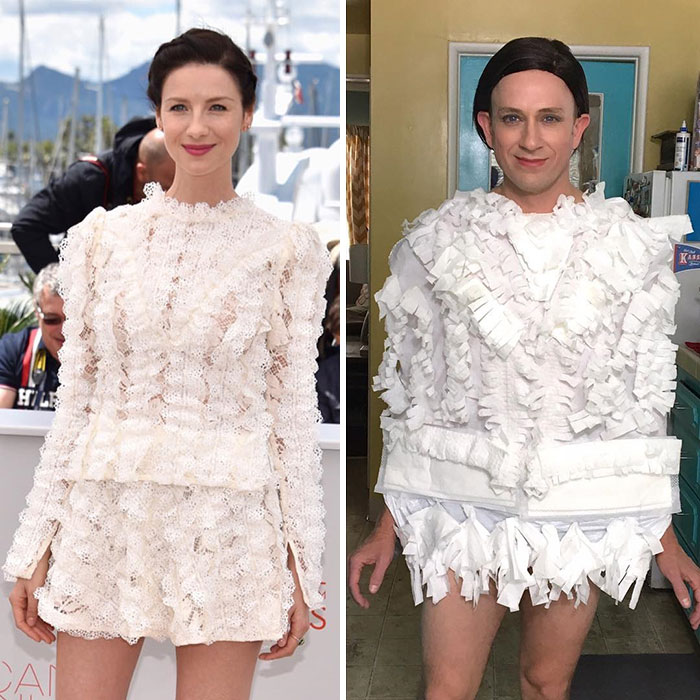 Former &#8216;Buffy&#8217; Star Recreates Celebrity Outfits Using Stuff He Finds At Home