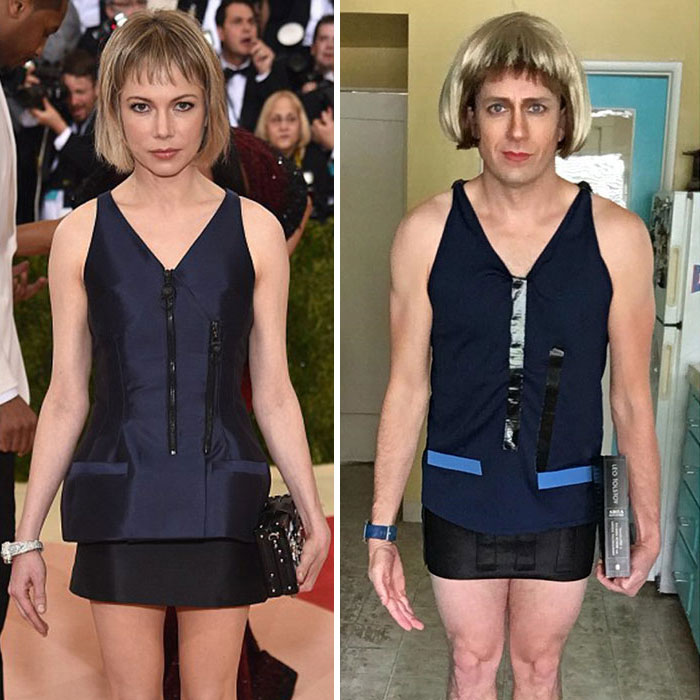 Former &#8216;Buffy&#8217; Star Recreates Celebrity Outfits Using Stuff He Finds At Home