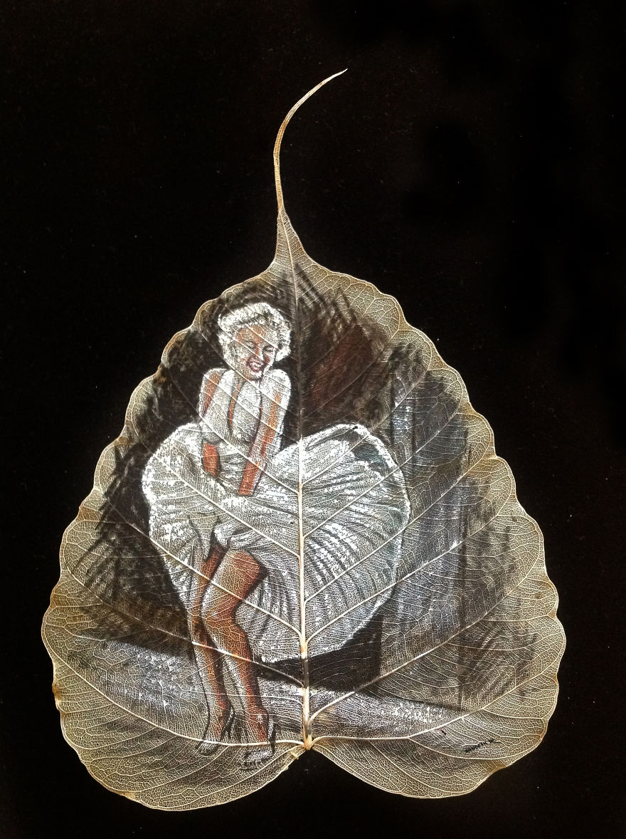 I Paint On Peepal Leaves To Keep The Ancient Art Alive