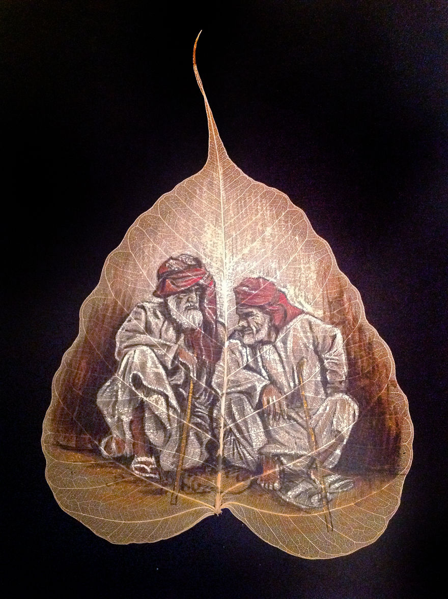 I Paint On Peepal Leaves To Keep The Ancient Art Alive
