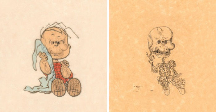 Artist Reveals The Skeletons Of Famous Cartoon Characters Artist Reveals The Skeletons Of Famous Cartoon Characters