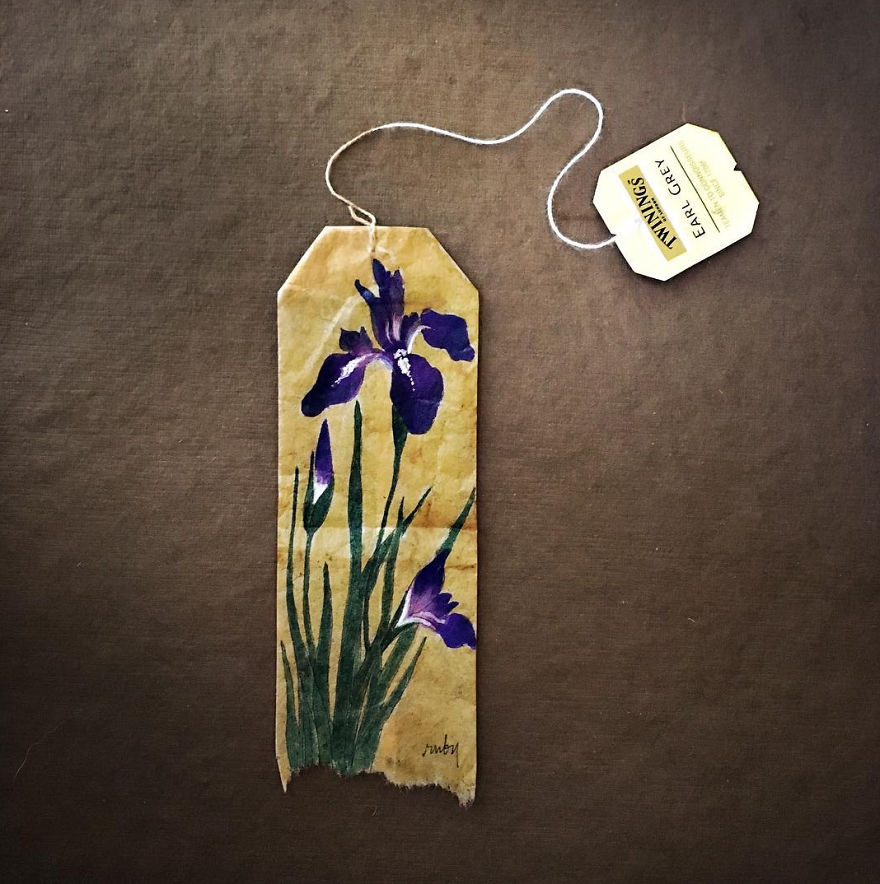 26 Days Of Tea In Japan: I Paint On Used Tea Bags