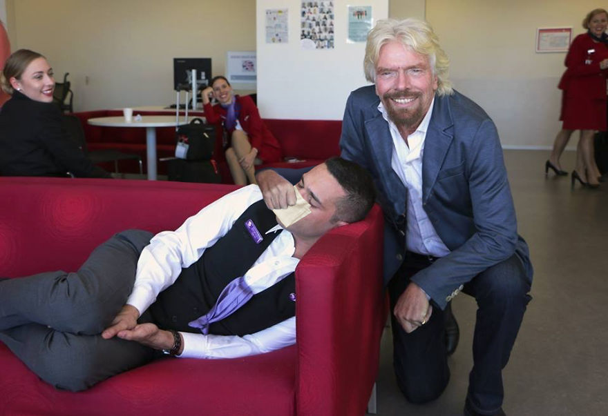 Richard Branson Catches His Employee Sleeping At Work Richard Branson Catches His Employee Sleeping At Work