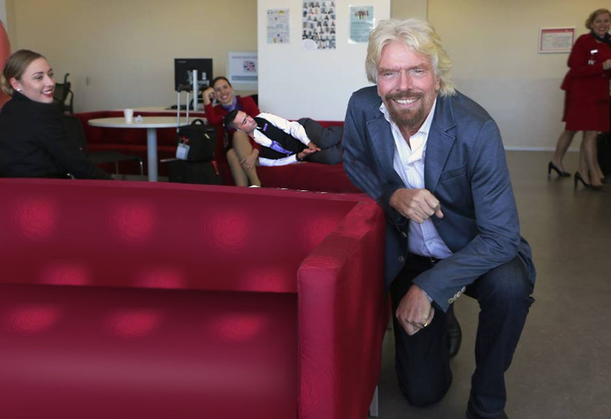 Richard Branson Catches His Employee Sleeping At Work Richard Branson Catches His Employee Sleeping At Work