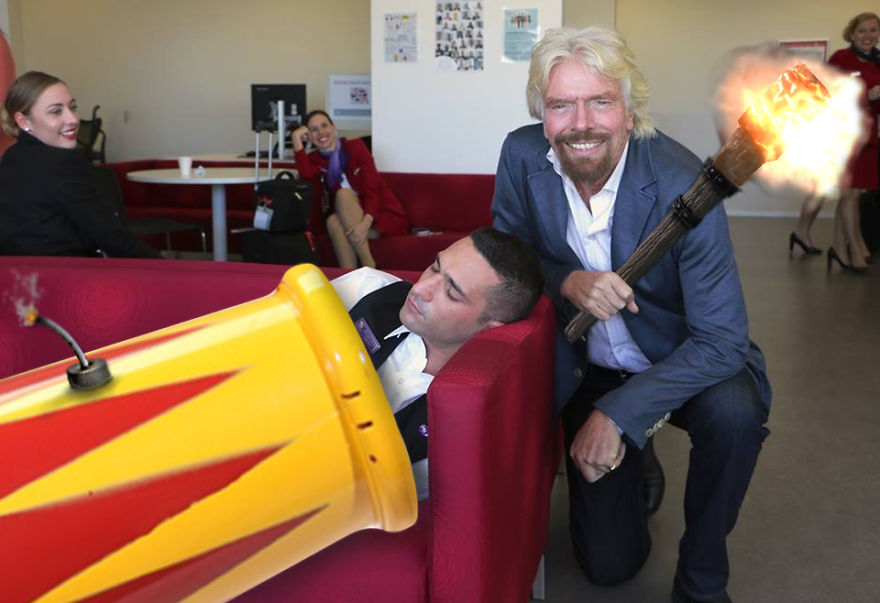 Richard Branson Catches His Employee Sleeping At Work Richard Branson Catches His Employee Sleeping At Work