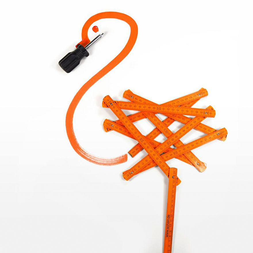 Illustrator Completes His Illustrations With Everyday Objects (61 Pics) Illustrator Completes His Illustrations With Everyday Objects (61 Pics)