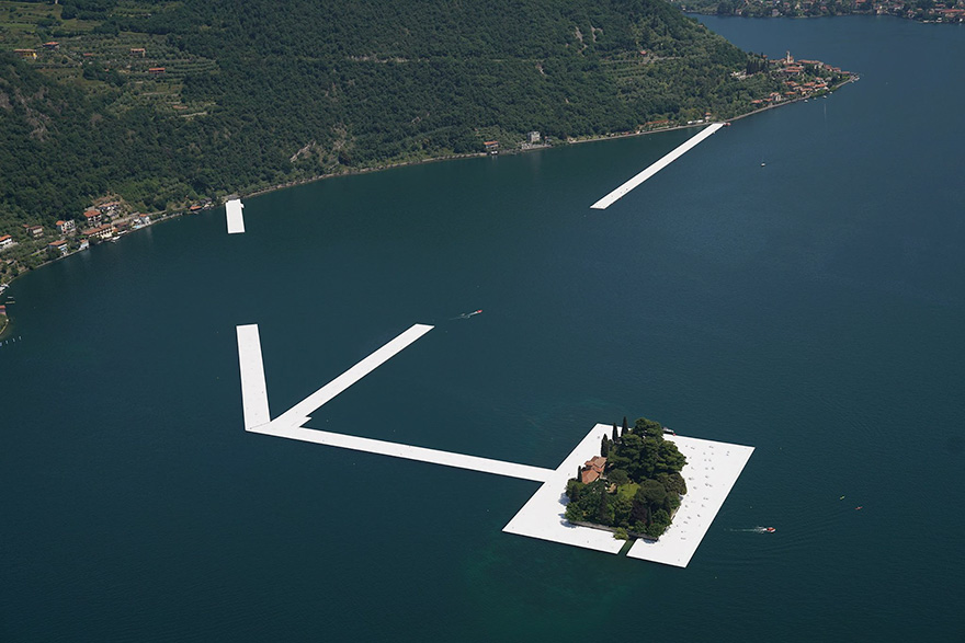 Artists Are Building Water Walkway Across Lake Iseo, Italy Artists Are Building Water Walkway Across Lake Iseo, Italy