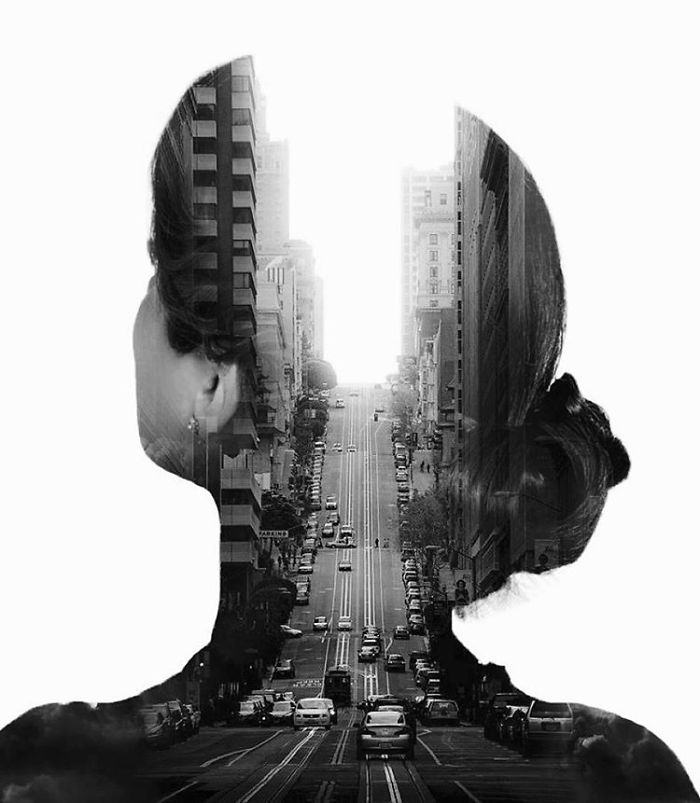 Double Exposure Portraits Where I Merge Two Worlds Into One