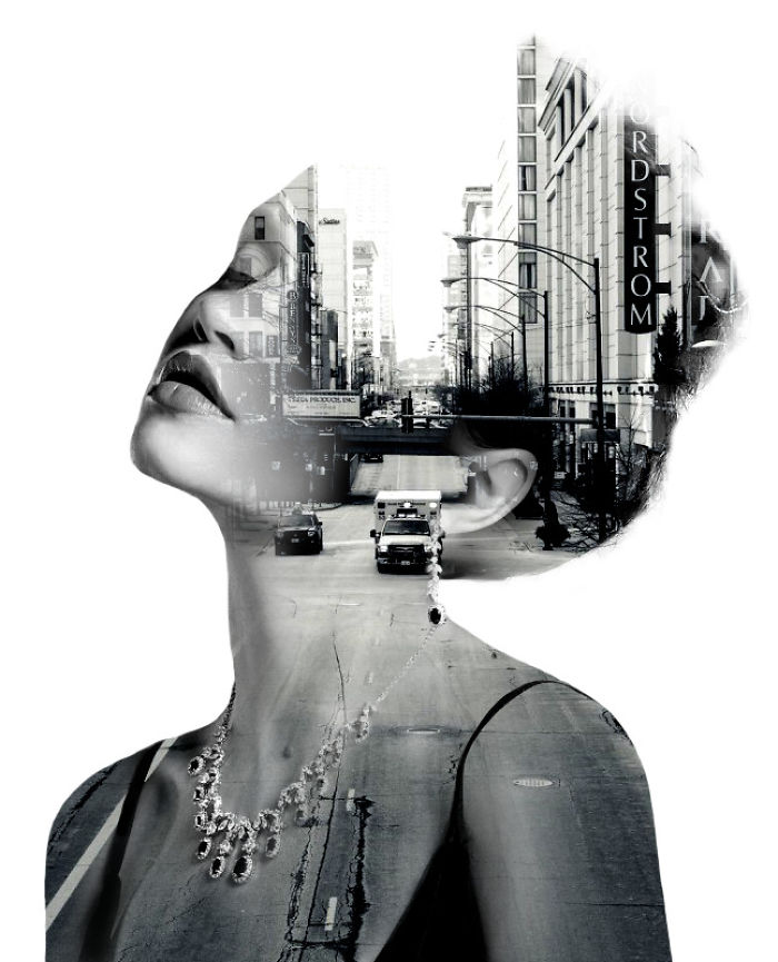 Double Exposure Portraits Where I Merge Two Worlds Into One