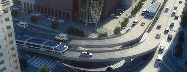 Elevated Bus That Drives Above Traffic Jams Elevated Bus That Drives Above Traffic Jams