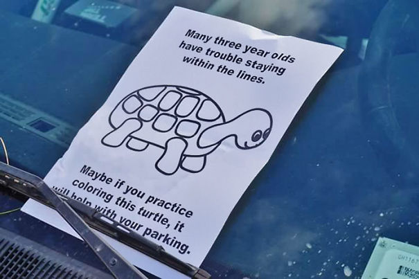 Anonymous Vigilante Is Fighting Asshole Drivers With This Genius Parking Note Anonymous Vigilante Is Fighting Asshole Drivers With This Genius Parking Note