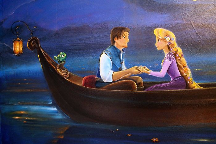 I Painted A Disney ‘Tangled’ Mural In My Daughter’s Room I Painted A Disney ‘Tangled’ Mural In My Daughter’s Room