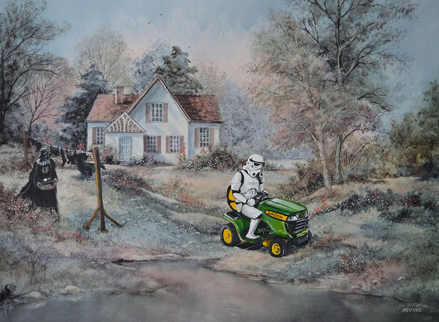 I Add Pop-Culture Characters Into Old Thrift-Store Paintings I Add Pop-Culture Characters Into Old Thrift-Store Paintings