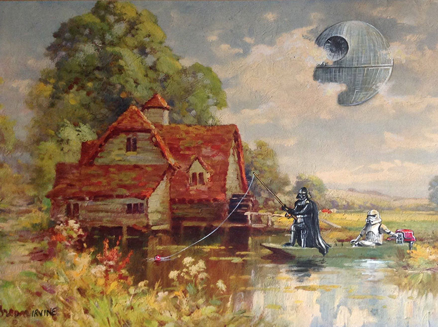 I Add Pop-Culture Characters Into Old Thrift-Store Paintings I Add Pop-Culture Characters Into Old Thrift-Store Paintings