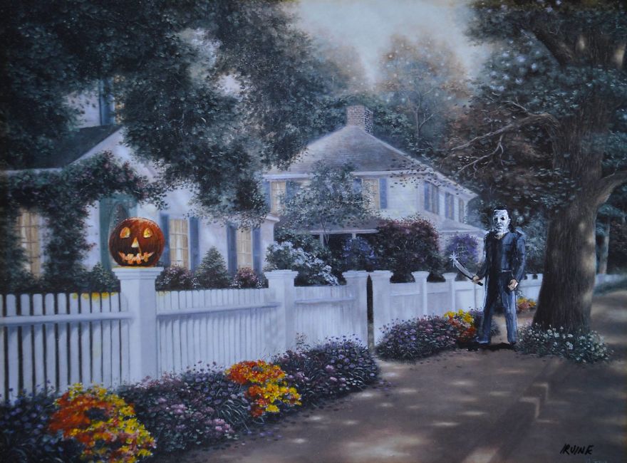 I Add Pop-Culture Characters Into Old Thrift-Store Paintings I Add Pop-Culture Characters Into Old Thrift-Store Paintings