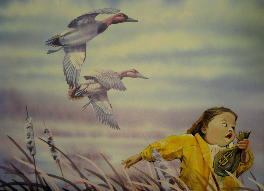 I Add Pop-Culture Characters Into Old Thrift-Store Paintings I Add Pop-Culture Characters Into Old Thrift-Store Paintings