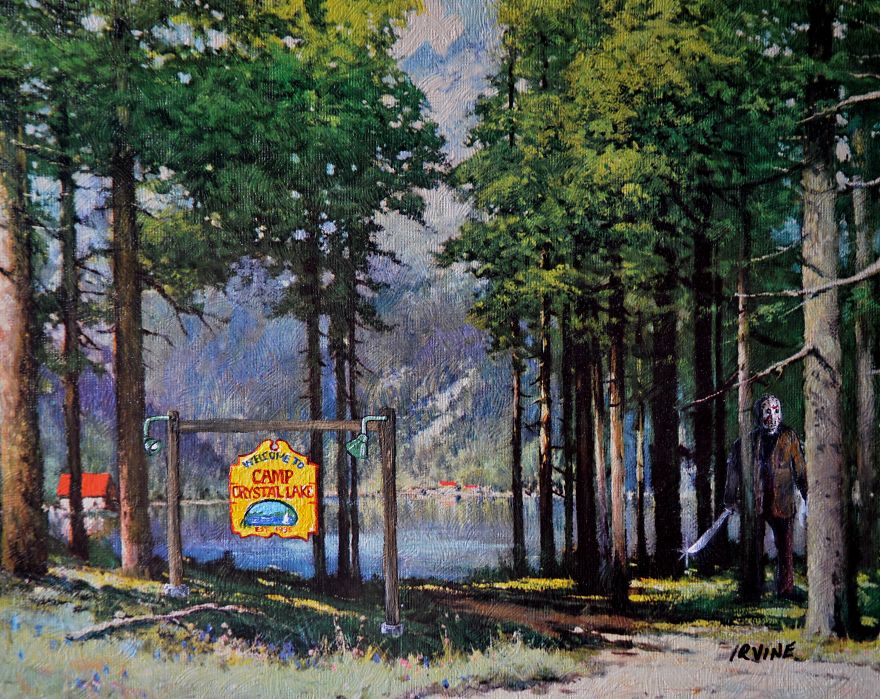 I Add Pop-Culture Characters Into Old Thrift-Store Paintings I Add Pop-Culture Characters Into Old Thrift-Store Paintings