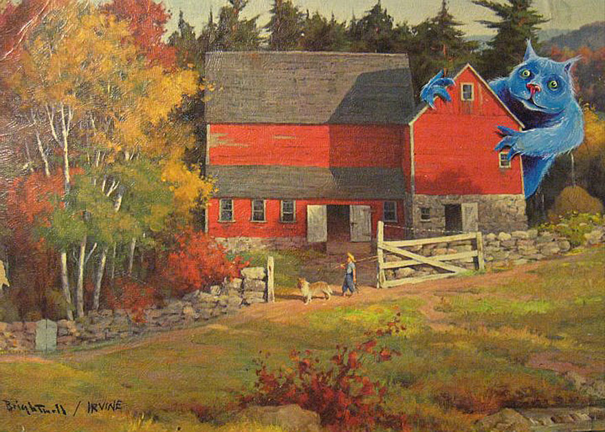 I Add Pop-Culture Characters Into Old Thrift-Store Paintings I Add Pop-Culture Characters Into Old Thrift-Store Paintings