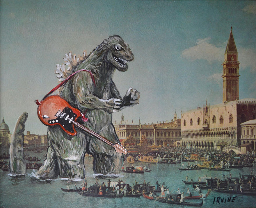 I Add Pop-Culture Characters Into Old Thrift-Store Paintings I Add Pop-Culture Characters Into Old Thrift-Store Paintings