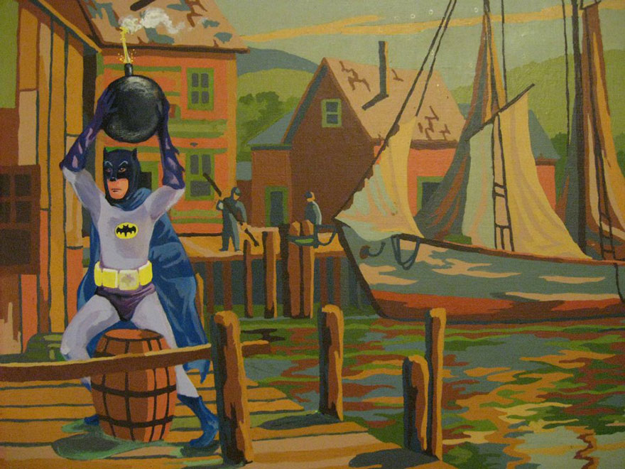 I Add Pop-Culture Characters Into Old Thrift-Store Paintings I Add Pop-Culture Characters Into Old Thrift-Store Paintings