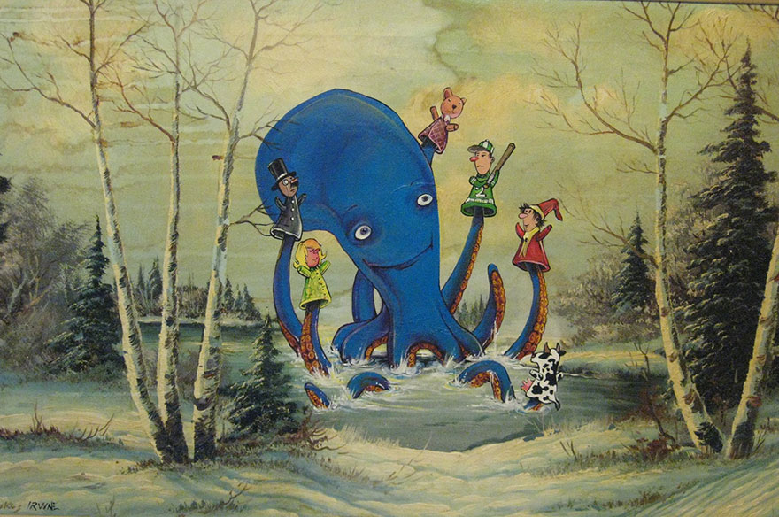 I Add Pop-Culture Characters Into Old Thrift-Store Paintings I Add Pop-Culture Characters Into Old Thrift-Store Paintings