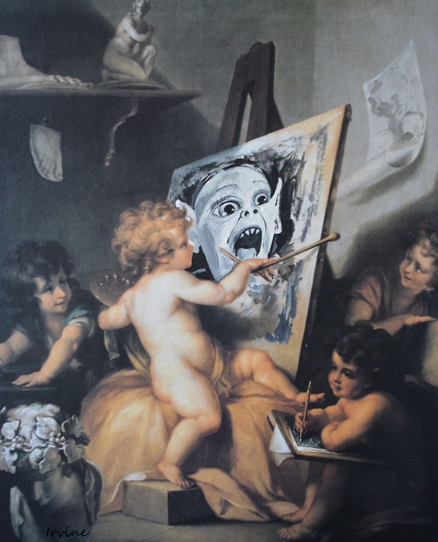 I Add Pop-Culture Characters Into Old Thrift-Store Paintings I Add Pop-Culture Characters Into Old Thrift-Store Paintings