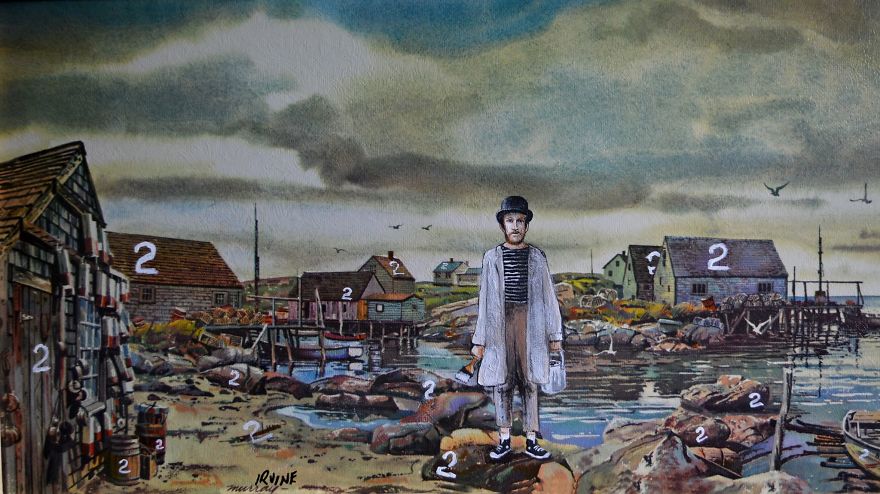 I Add Pop-Culture Characters Into Old Thrift-Store Paintings I Add Pop-Culture Characters Into Old Thrift-Store Paintings