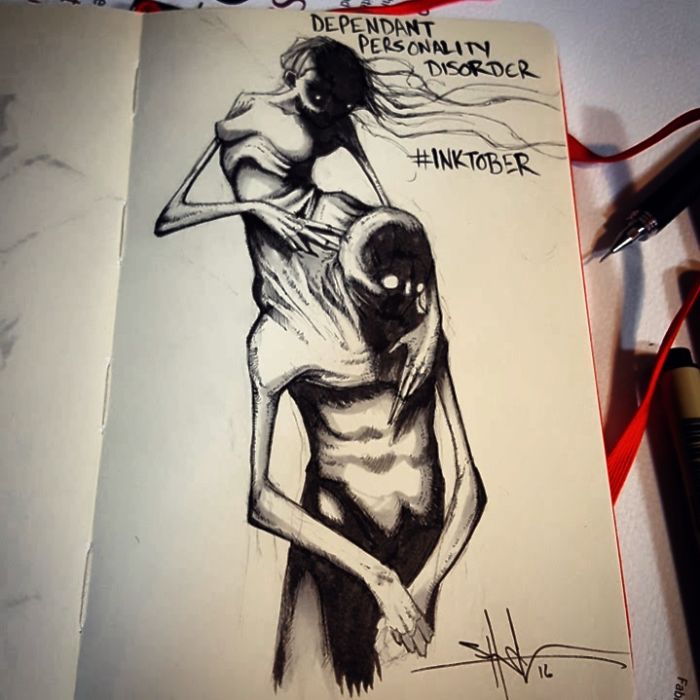 I Illustrated Mental Illness And Disorders For Inktober