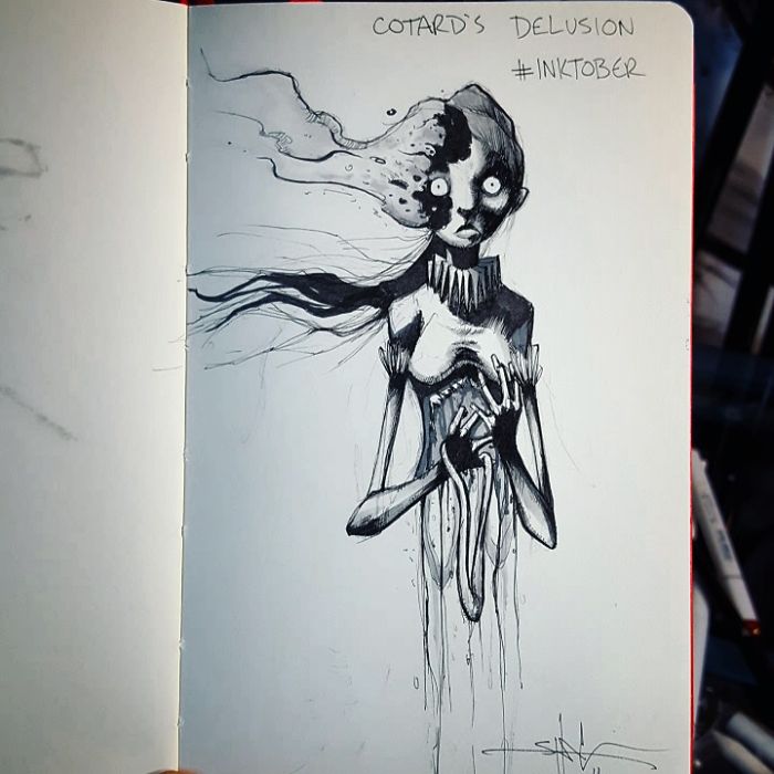 I Illustrated Mental Illness And Disorders For Inktober