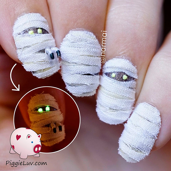 Creepy Halloween Nail Art Ideas By PiggieLuv