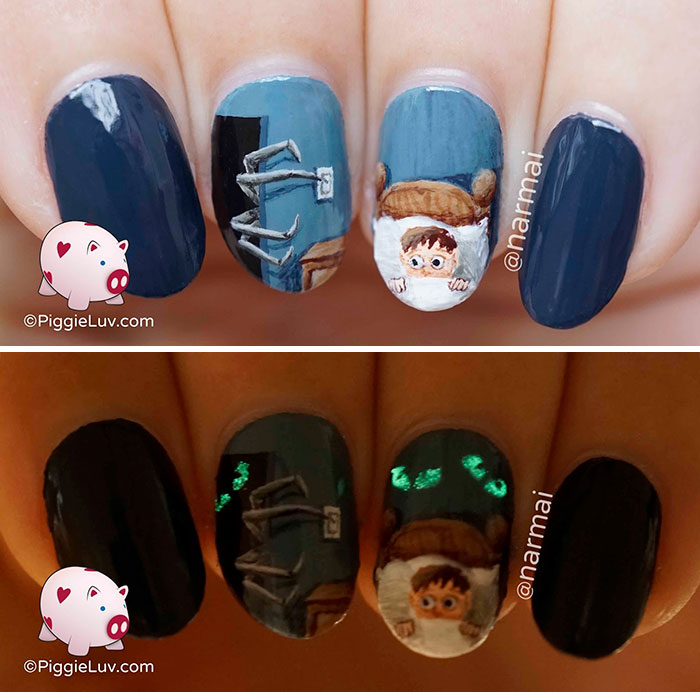 Creepy Halloween Nail Art Ideas By PiggieLuv