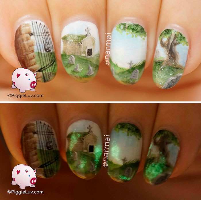 Creepy Halloween Nail Art Ideas By PiggieLuv