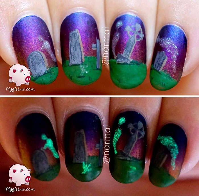 Creepy Halloween Nail Art Ideas By PiggieLuv
