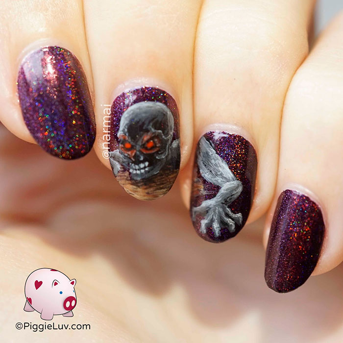 Creepy Halloween Nail Art Ideas By PiggieLuv