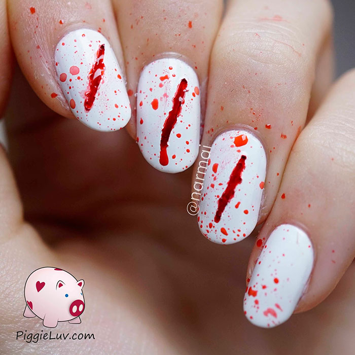 Creepy Halloween Nail Art Ideas By PiggieLuv