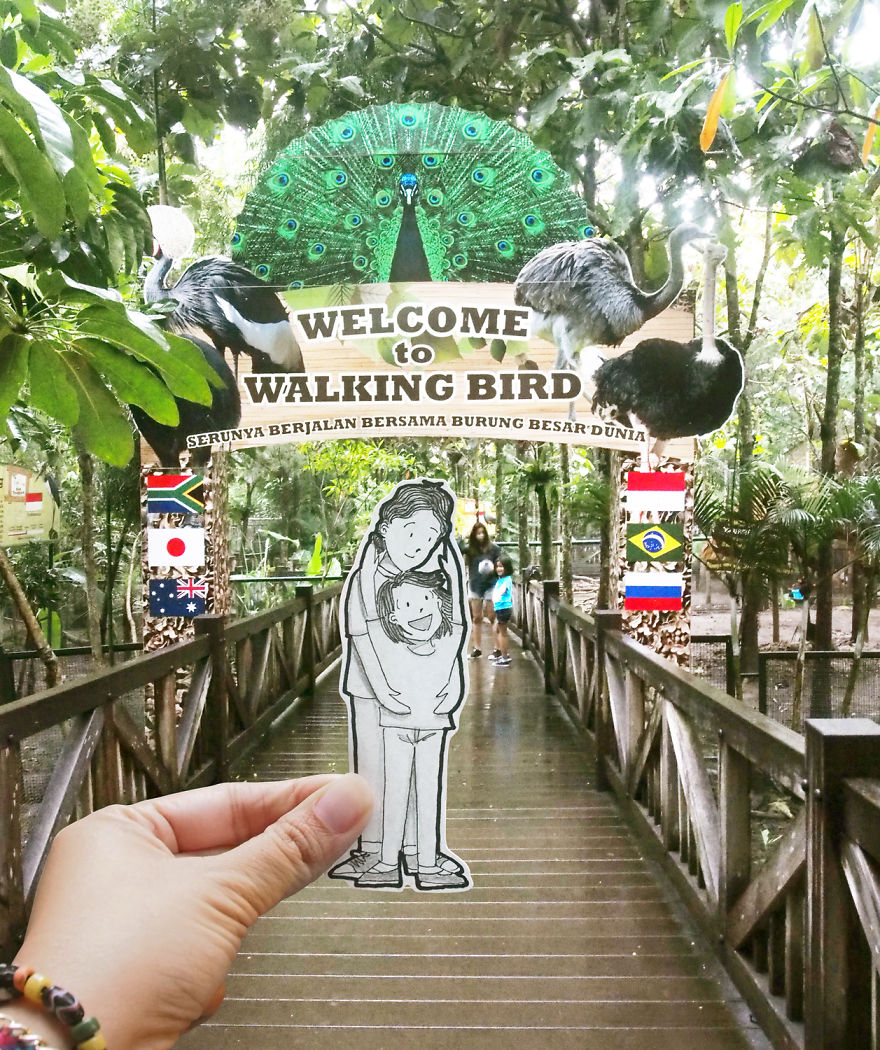 This Couple Captures Their Travels With Cute Drawings Instead Of Selfies This Couple Captures Their Travels With Cute Drawings Instead Of Selfies