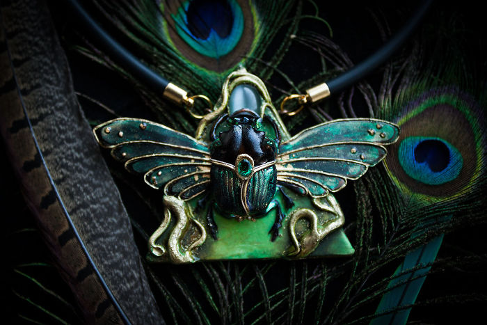 Mythical Animal Jewelry That I Make Using Various Minerals And Polymer Clay Mythical Animal Jewelry That I Make Using Various Minerals And Polymer Clay