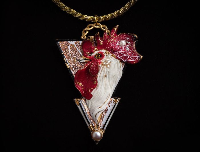 Mythical Animal Jewelry That I Make Using Various Minerals And Polymer Clay Mythical Animal Jewelry That I Make Using Various Minerals And Polymer Clay