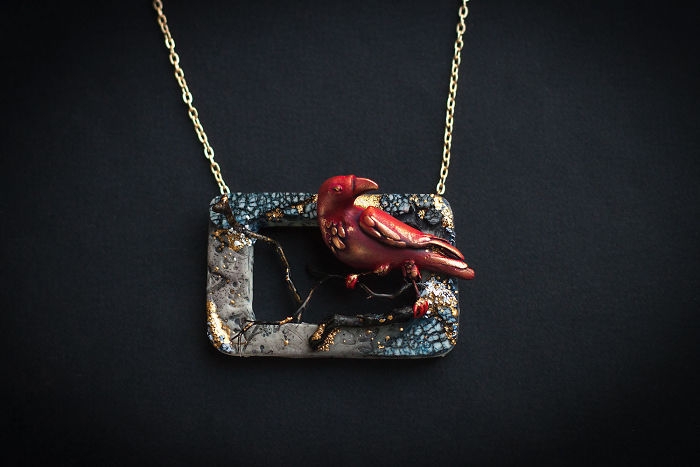 Mythical Animal Jewelry That I Make Using Various Minerals And Polymer Clay Mythical Animal Jewelry That I Make Using Various Minerals And Polymer Clay