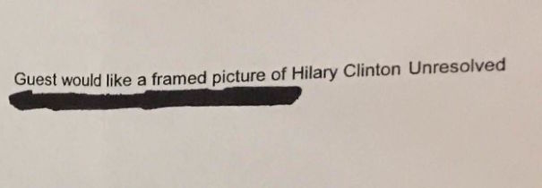 Guy Requests Framed Clinton Photo At Trump Hotel And Doesn&#8217;t Specify Which One, Staff Delivers
