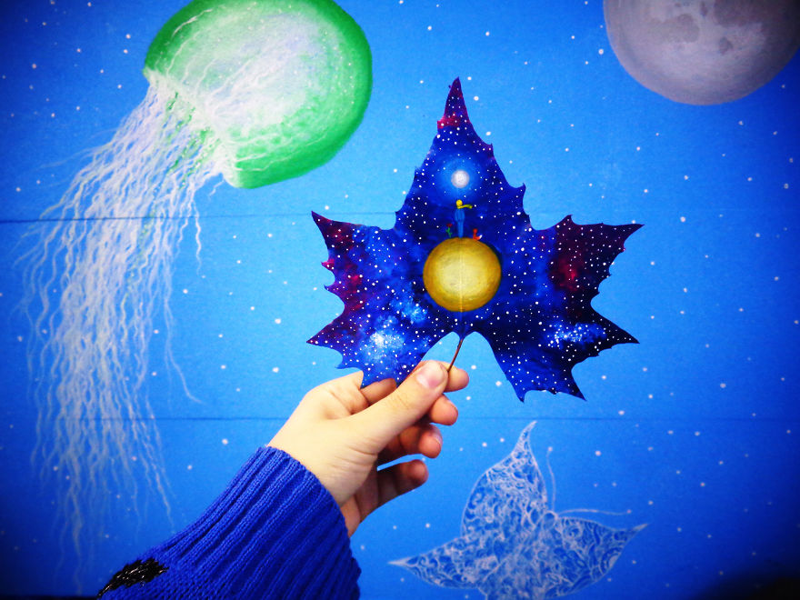 33 Fallen Leaves: Georgian Couple Uses Fallen Leaves To Create Out-Of-This-World Art 33 Fallen Leaves: Georgian Couple Uses Fallen Leaves To Create Out-Of-This-World Art