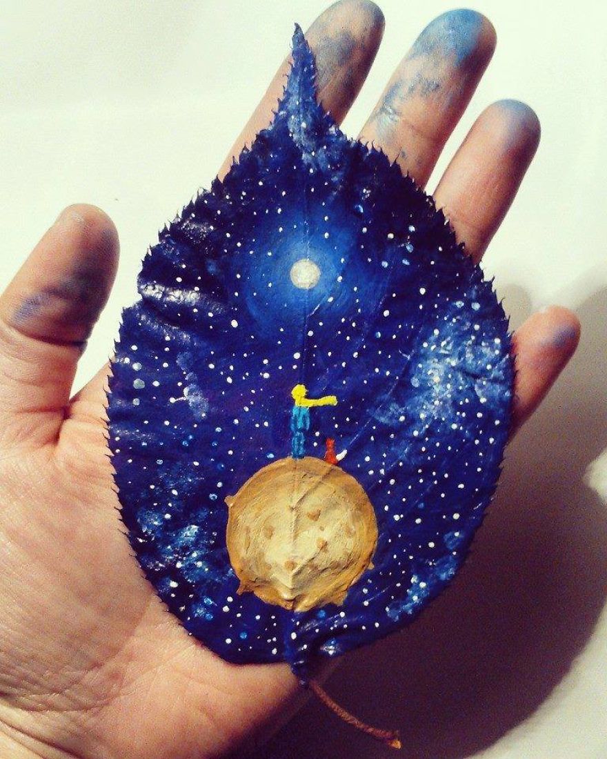 33 Fallen Leaves: Georgian Couple Uses Fallen Leaves To Create Out-Of-This-World Art 33 Fallen Leaves: Georgian Couple Uses Fallen Leaves To Create Out-Of-This-World Art