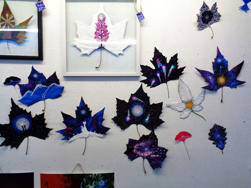33 Fallen Leaves: Georgian Couple Uses Fallen Leaves To Create Out-Of-This-World Art 33 Fallen Leaves: Georgian Couple Uses Fallen Leaves To Create Out-Of-This-World Art