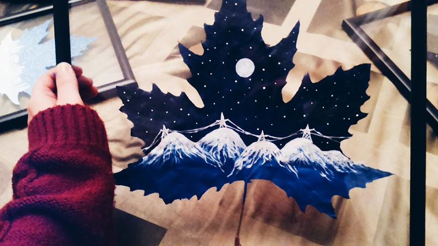 33 Fallen Leaves: Georgian Couple Uses Fallen Leaves To Create Out-Of-This-World Art 33 Fallen Leaves: Georgian Couple Uses Fallen Leaves To Create Out-Of-This-World Art