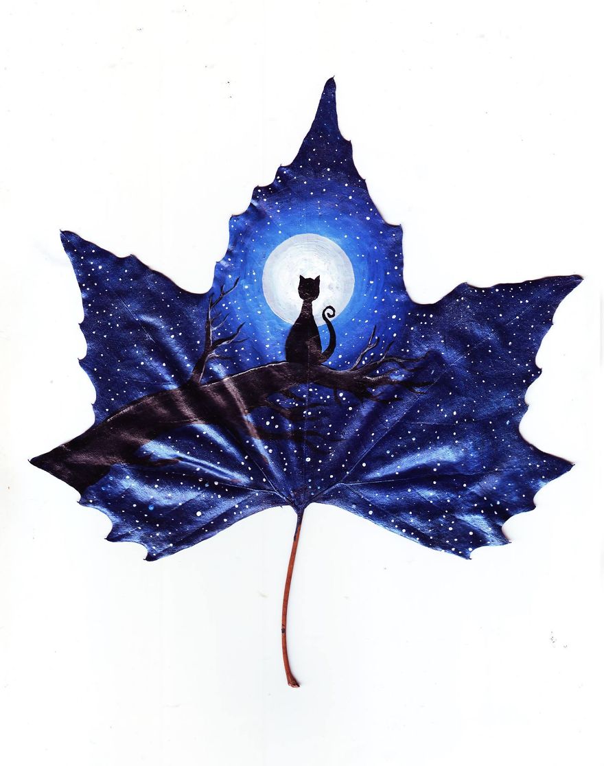33 Fallen Leaves: Georgian Couple Uses Fallen Leaves To Create Out-Of-This-World Art 33 Fallen Leaves: Georgian Couple Uses Fallen Leaves To Create Out-Of-This-World Art