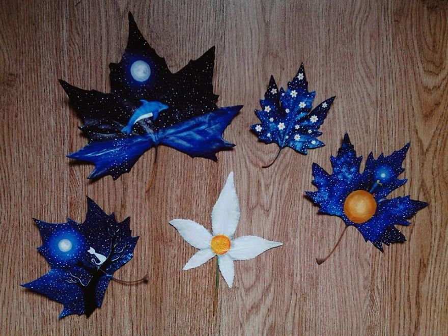33 Fallen Leaves: Georgian Couple Uses Fallen Leaves To Create Out-Of-This-World Art 33 Fallen Leaves: Georgian Couple Uses Fallen Leaves To Create Out-Of-This-World Art