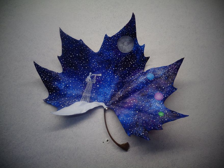 33 Fallen Leaves: Georgian Couple Uses Fallen Leaves To Create Out-Of-This-World Art 33 Fallen Leaves: Georgian Couple Uses Fallen Leaves To Create Out-Of-This-World Art