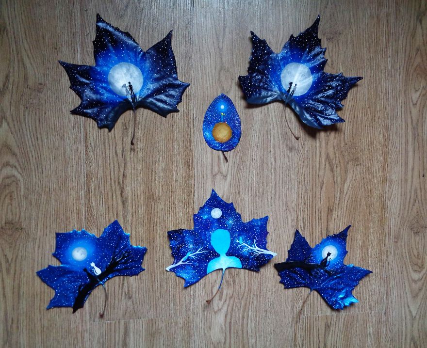 33 Fallen Leaves: Georgian Couple Uses Fallen Leaves To Create Out-Of-This-World Art 33 Fallen Leaves: Georgian Couple Uses Fallen Leaves To Create Out-Of-This-World Art